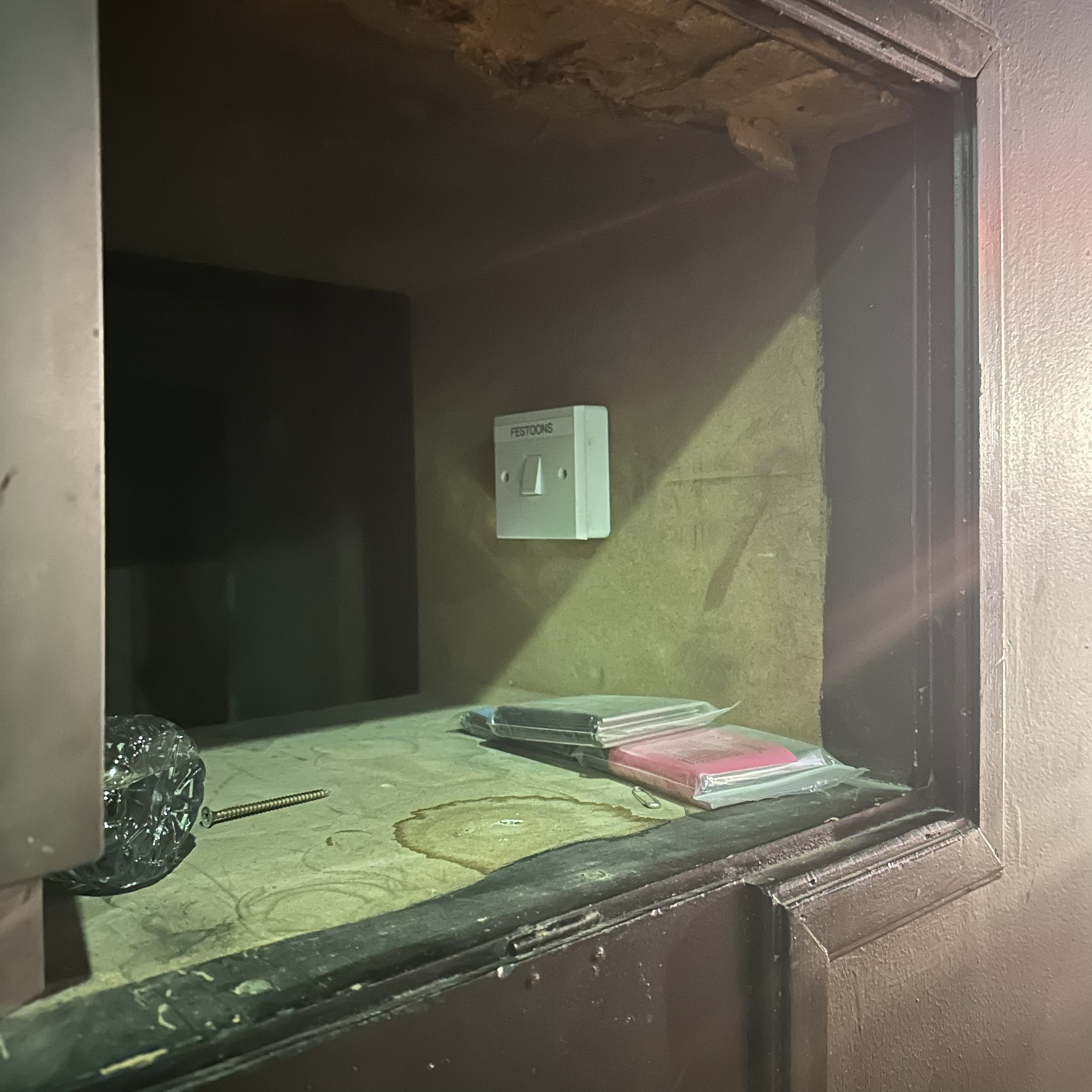 Turn on lights from switch (underneath TV)